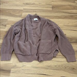 Universal Thread Women's Taupe Knit Cardigan